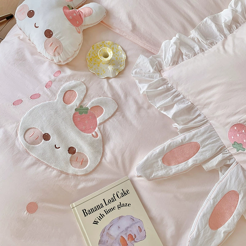MiLL - Kawaii Lolita Rabbit Print Bedding Lolita Bedroom Set