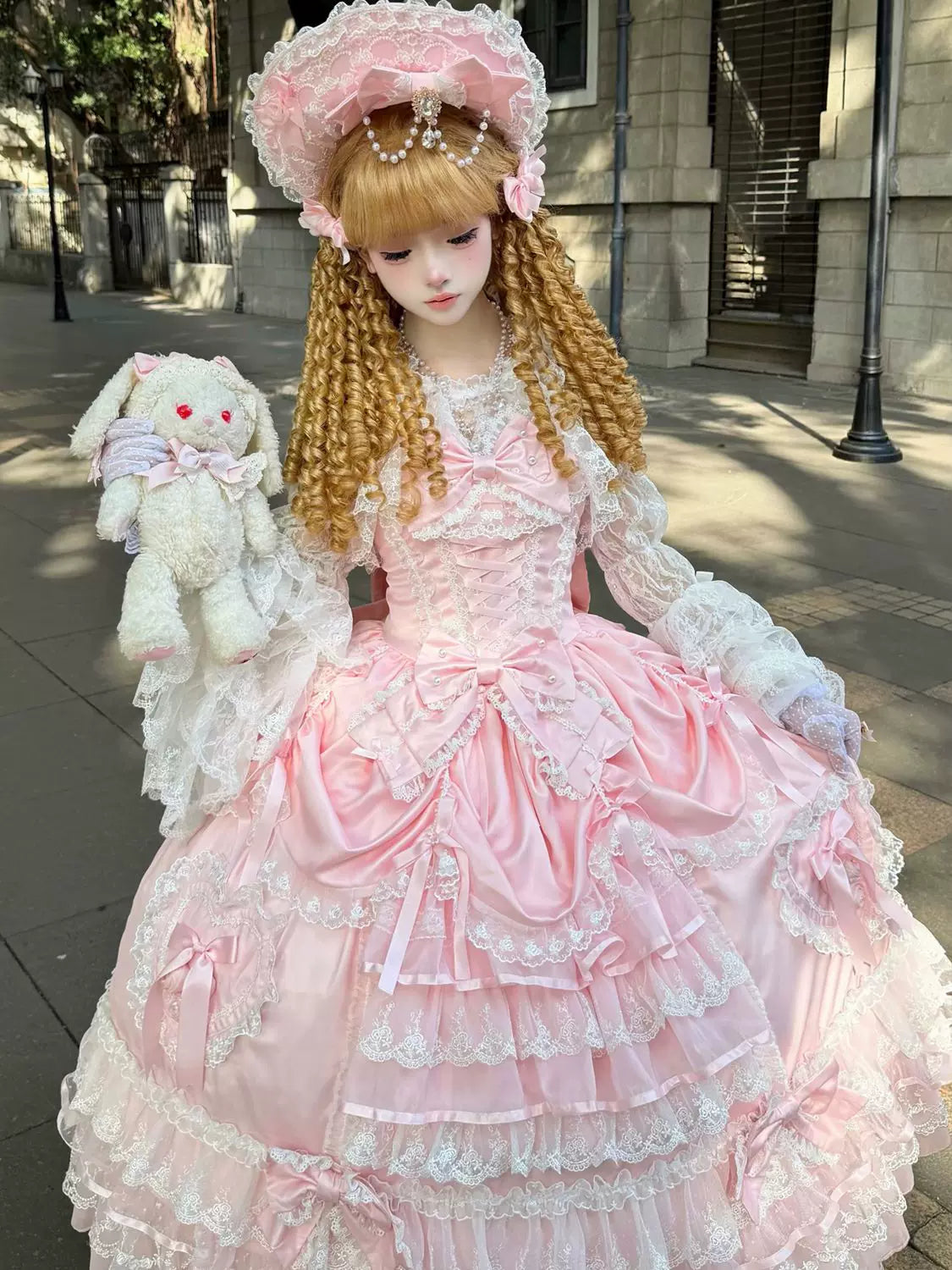 Drapery Poem - Sweet Wedding Lolita JSK Dress, Long Tiered Skirt