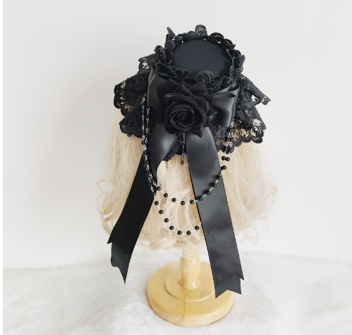 Day Dream~Gothic Lolita Top Hat Lolita Tea Party Halloween Hair Accessory   