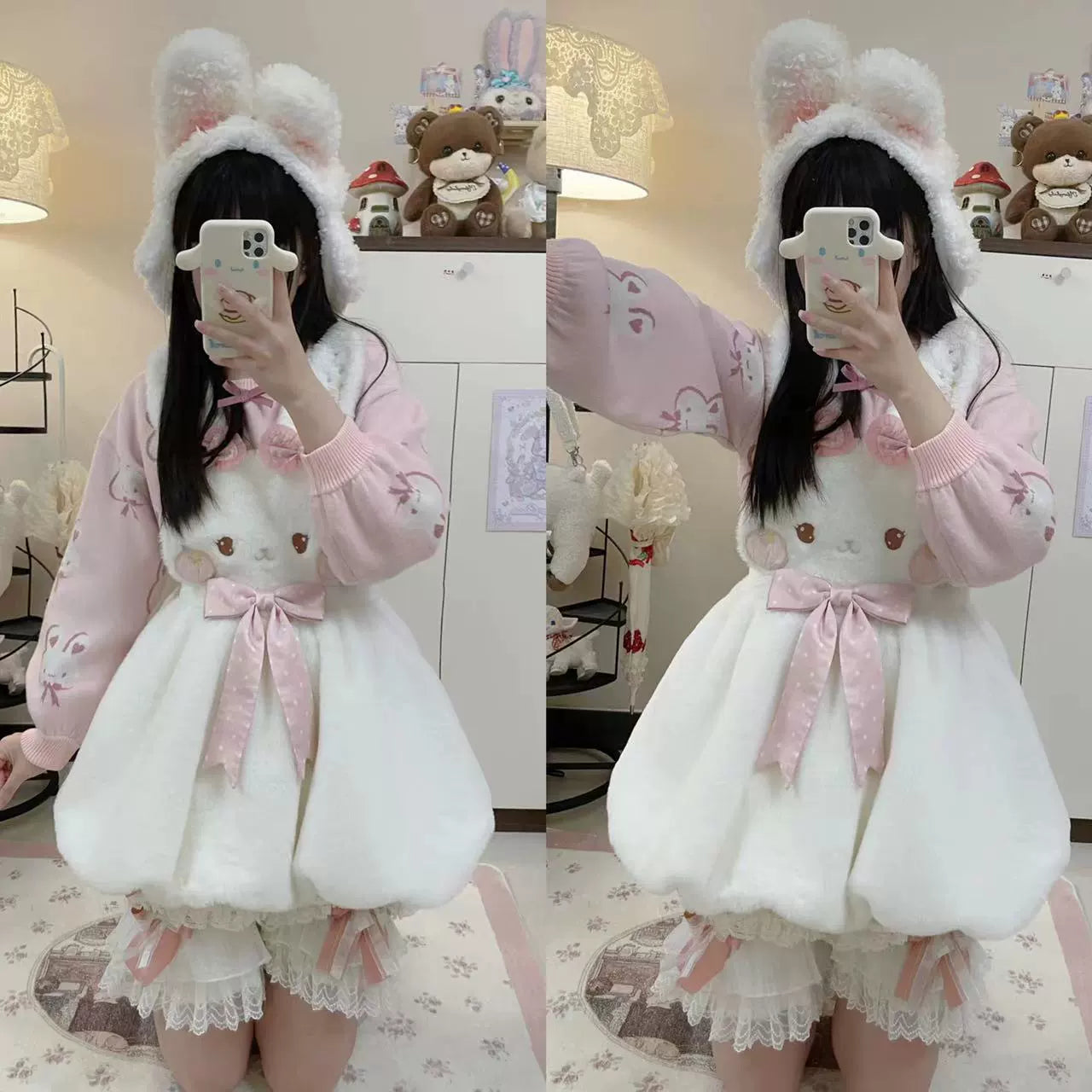 Ilovexiaolu~Gorgeous Lolita Bloomers in Coral Fleece & Cotton Styles 42937:758331