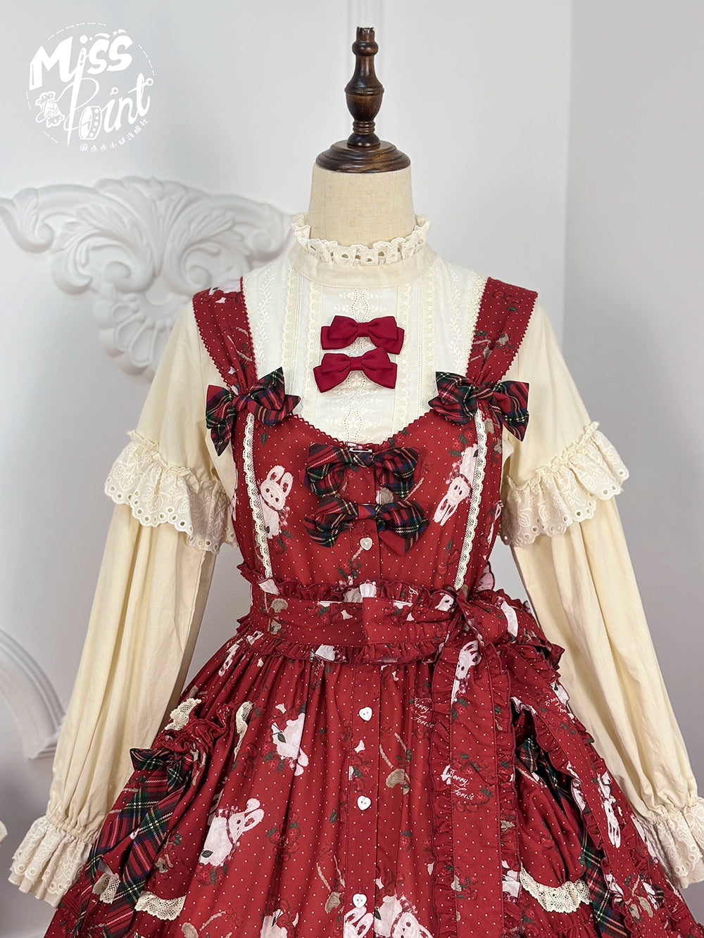 Miss Point - Forest Berry Bunny - Sweet Lolita JSK Elegant Bunny Print Dress 41972:721144