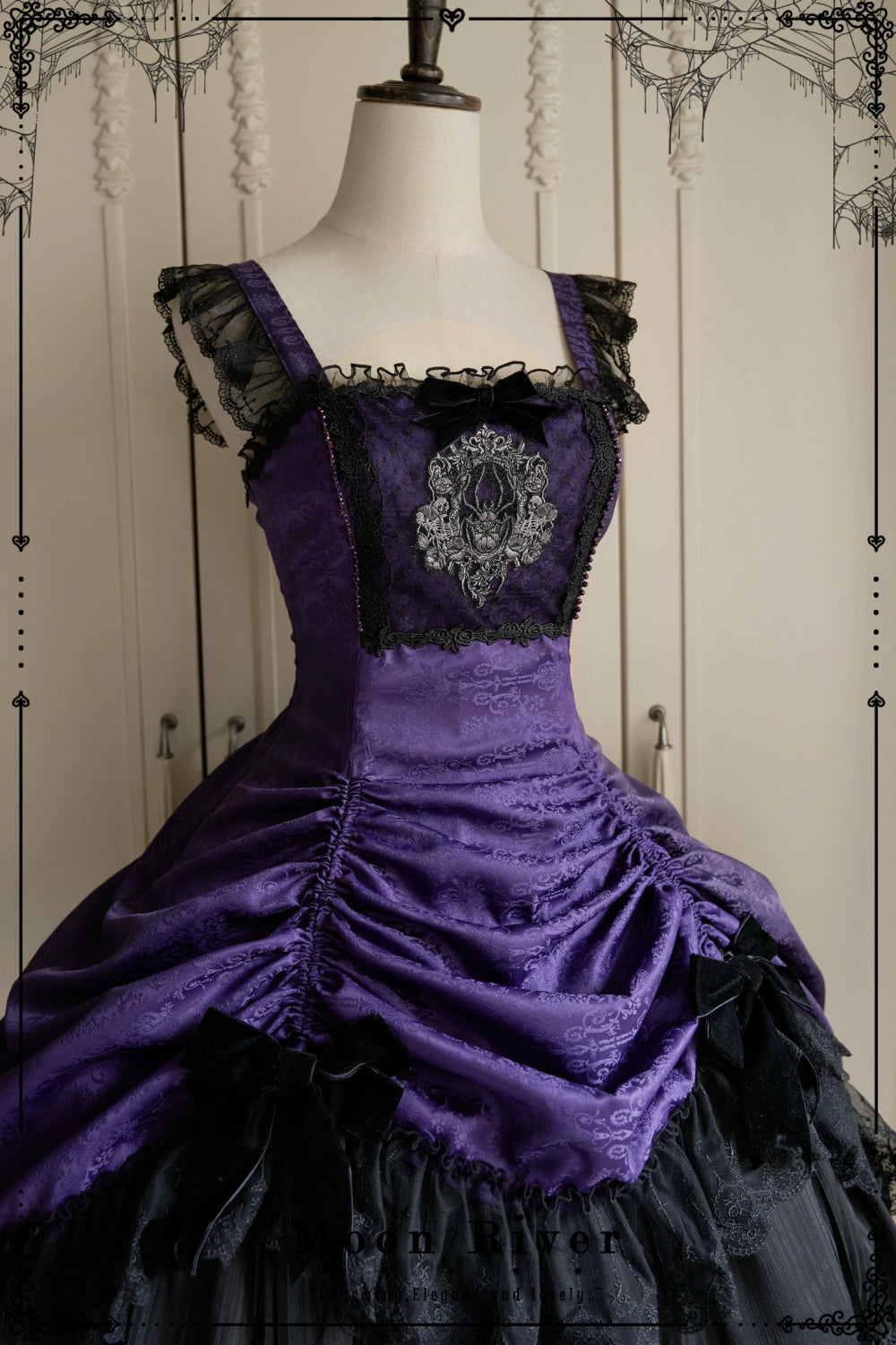 Moon River - Moonlit Spider - Gothic Lolita SK & JSK Dress Outfit Set 44232:804696