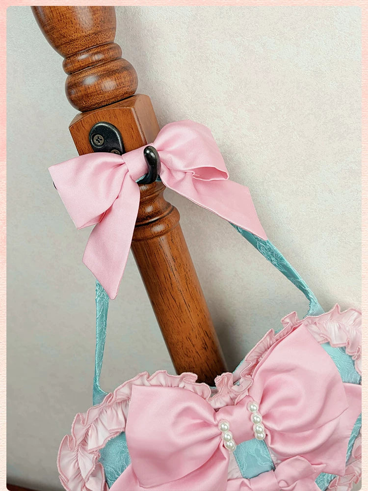 Sweetheart Petal - Color Block Sweet Lolita KC, Heart-shaped Bag 44840:825040