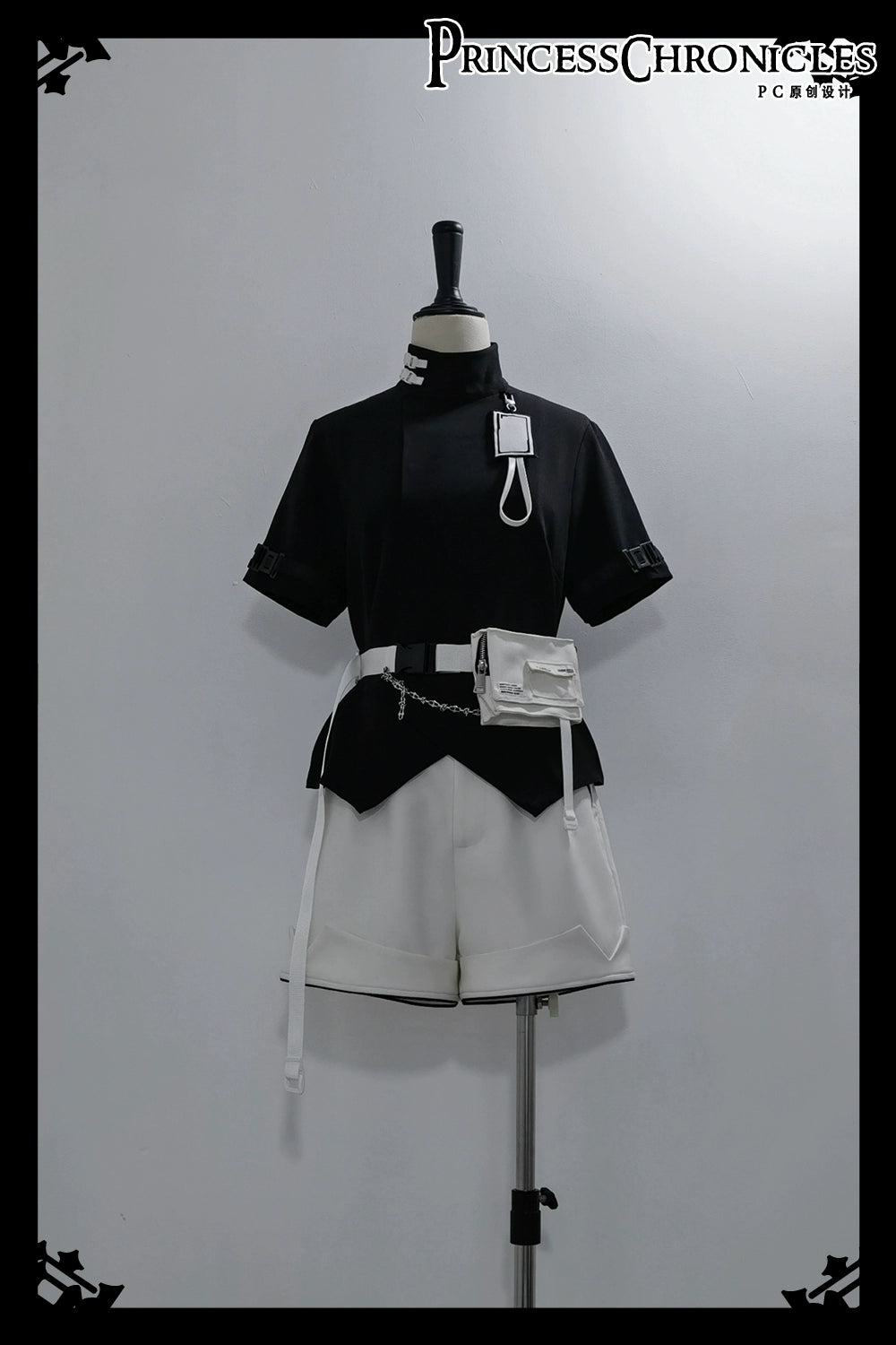 Princess Chronicles - White Cat - Futuristic Style Cool Lolita Pants Suit With Cat Ear Coat