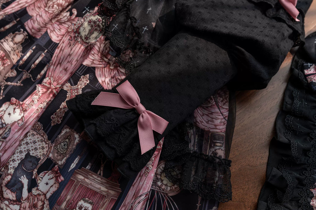 Uncle Wall Original~Missing Lamb Case~Gothic Lolita Dress Set with Sheep Prints 42971:760842