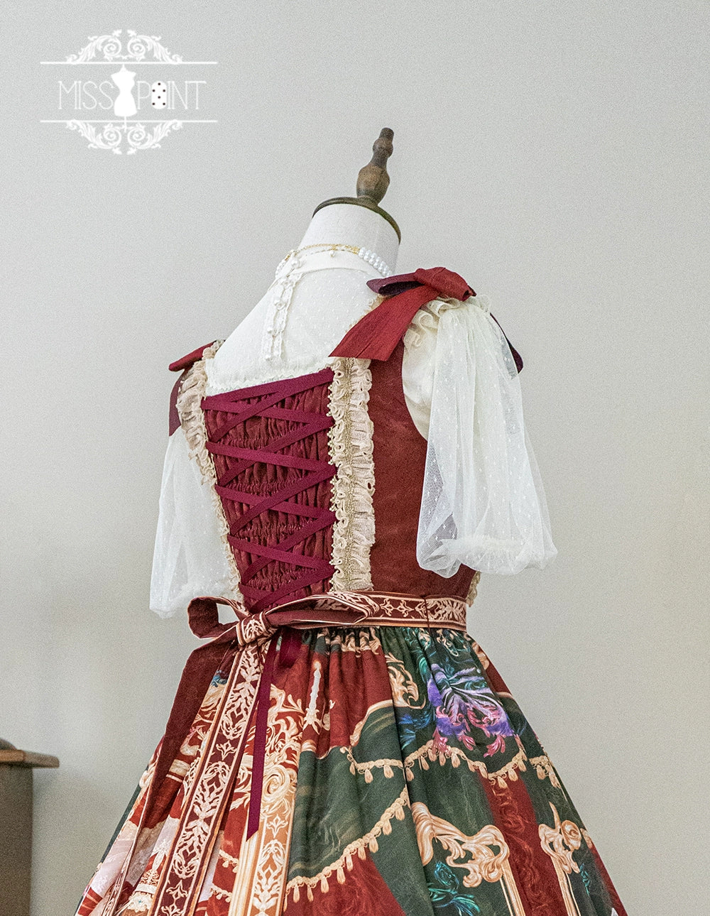 Miss Point~Kaleidoscope~Retro Lolita Dress Oil Painting Print JSK Dress Customized 35394:488334