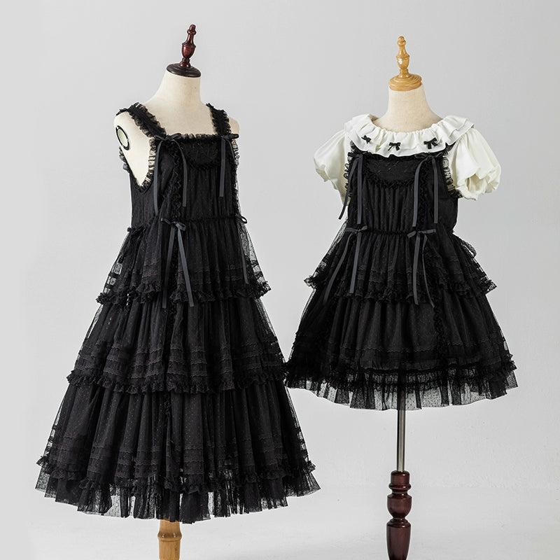 (BFM)Polyhymnia~Secret Forest~Classic Lolita JSK Dress Multi-layered Dress Summer Gauze Dress   
