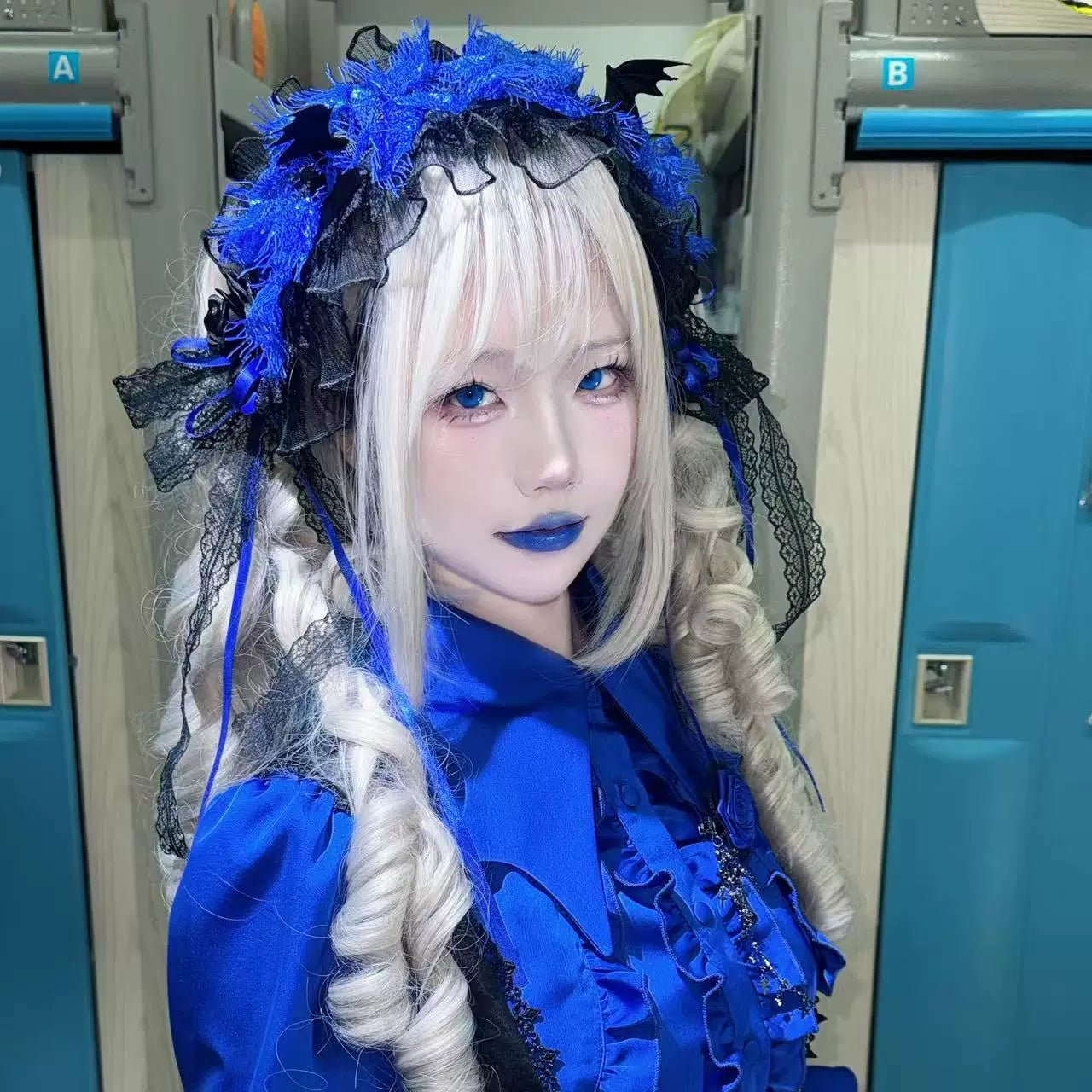 Blood Research Lab - Gothic Lolita JSK Dress, Rose & Skull Print 44449:808787