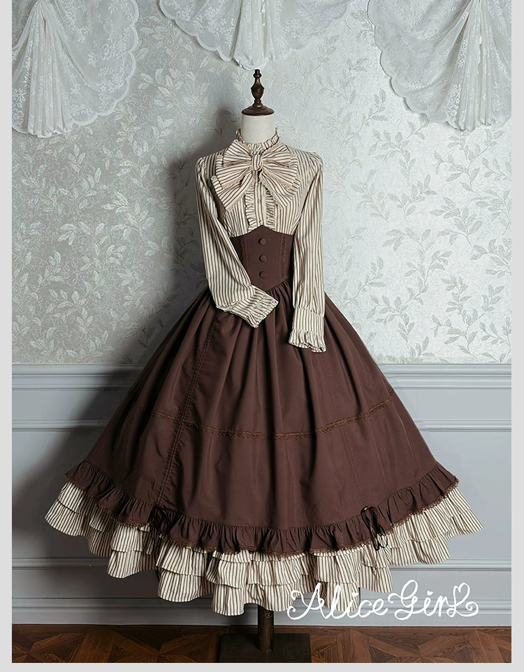 Alice Girl - Duke of Victoria - Classic Lolita SK & Overskirt Set 44092:794959