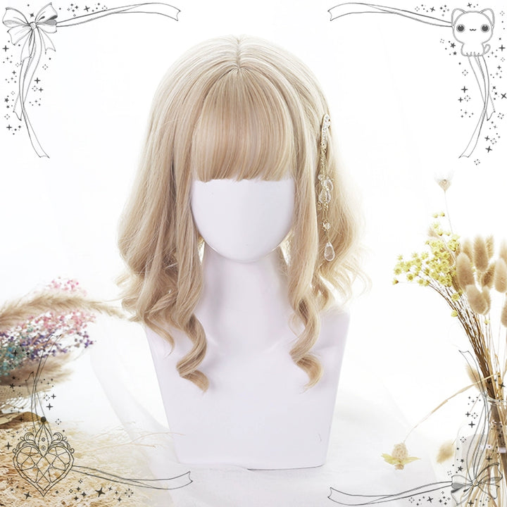 Dalao Home~Elra~Short Lolita Wig Roman Curl Hair Light Walnut  