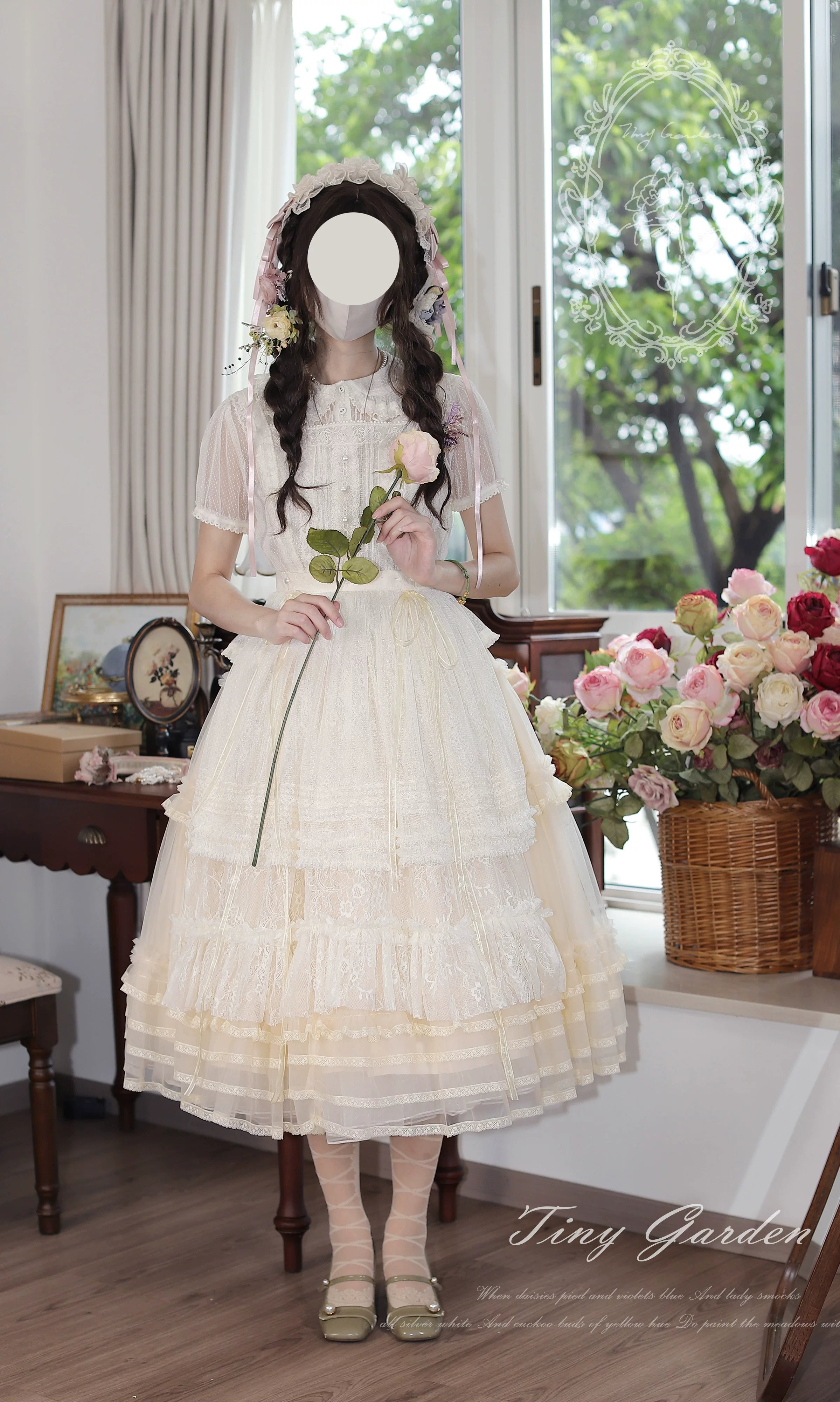 Jardin Garden - Classic Lolita Tulle Underskirt, Tiered Ruffles 45926:868489