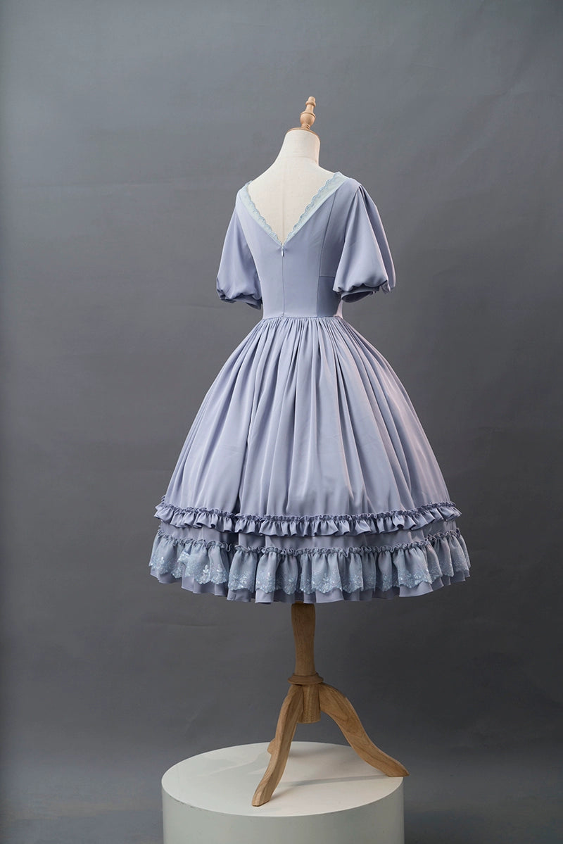 Fantastic Wind~Iris Covenant~Vintage Lolita Dress Elegant OP Dress   