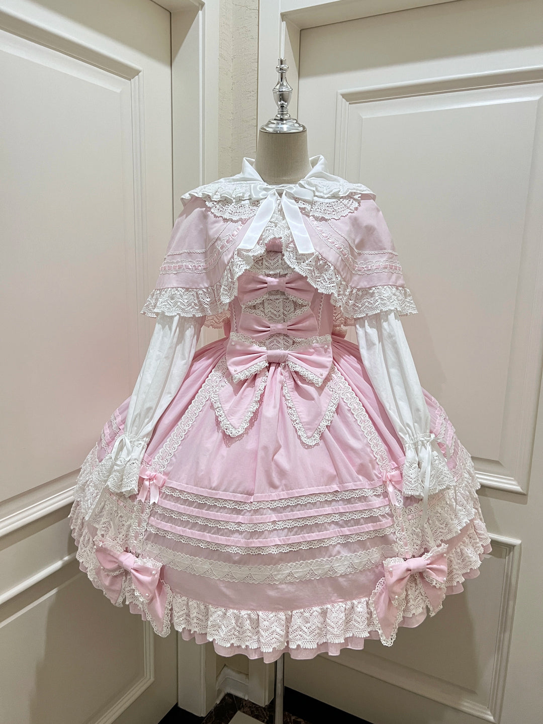 AerialCat~Layered Puffy~Old School Lolita JSK Cotton Vintage Cake Dress 41656:710250