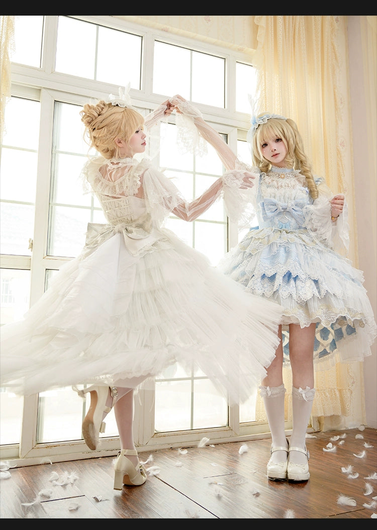 Mewroco~Peacock Feather~Sweet Wedding Lolita JSK Dress Set   