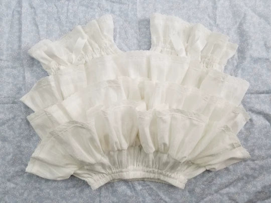 Cotton Lolita Bloomers With Multi-Layer Ruffle Lace Trim 45928:868682