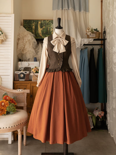 Forest Wardrobe~Forest basket~Classic Elegant Lolita SK Spring Autumn Versatile Skirt   