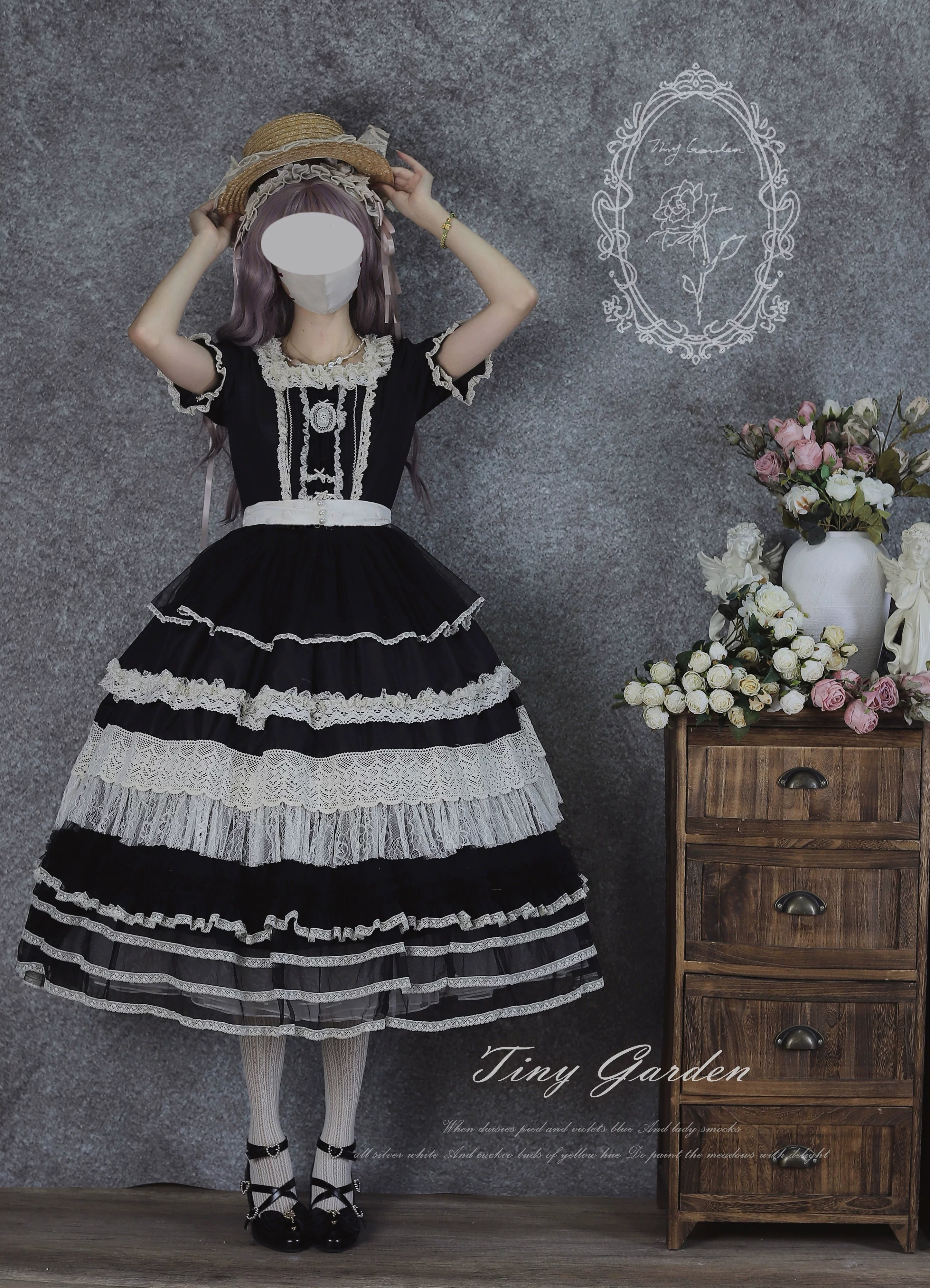 Jardin Garden - Classic Lolita Tulle Underskirt, Tiered Ruffles 45926:868478