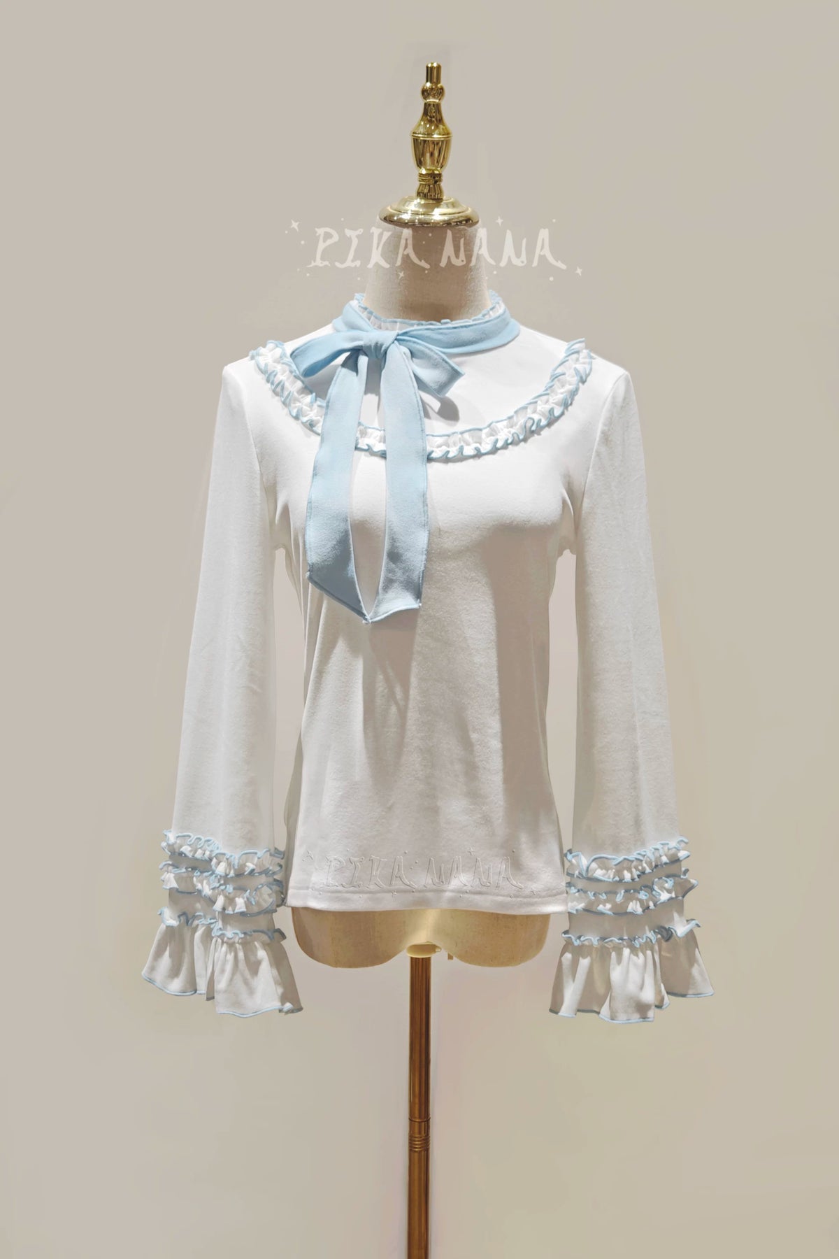 Fruit Tart - Autumn Sweet Lolita Long Sleeve Blouse, Ruffle Detail (L M) 45972:869980
