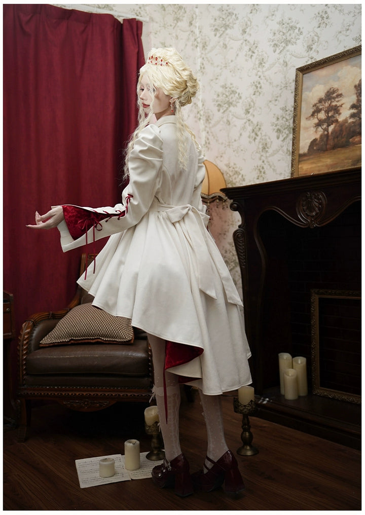 With PUJI~Mary's Heart~Classic Lolita Bodice Dress with Invisible Strap Irregular Coat