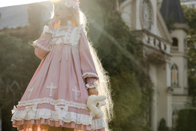 Cornfield Lolita~Cross Wishing Dream~Puff Sleeve Sweet Lolita OP   