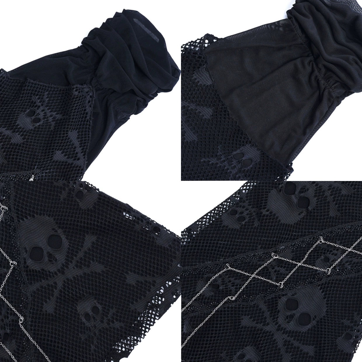 Broken Bone - Punk Lolita Leg Sleeve Skull Gauze Leg Socks