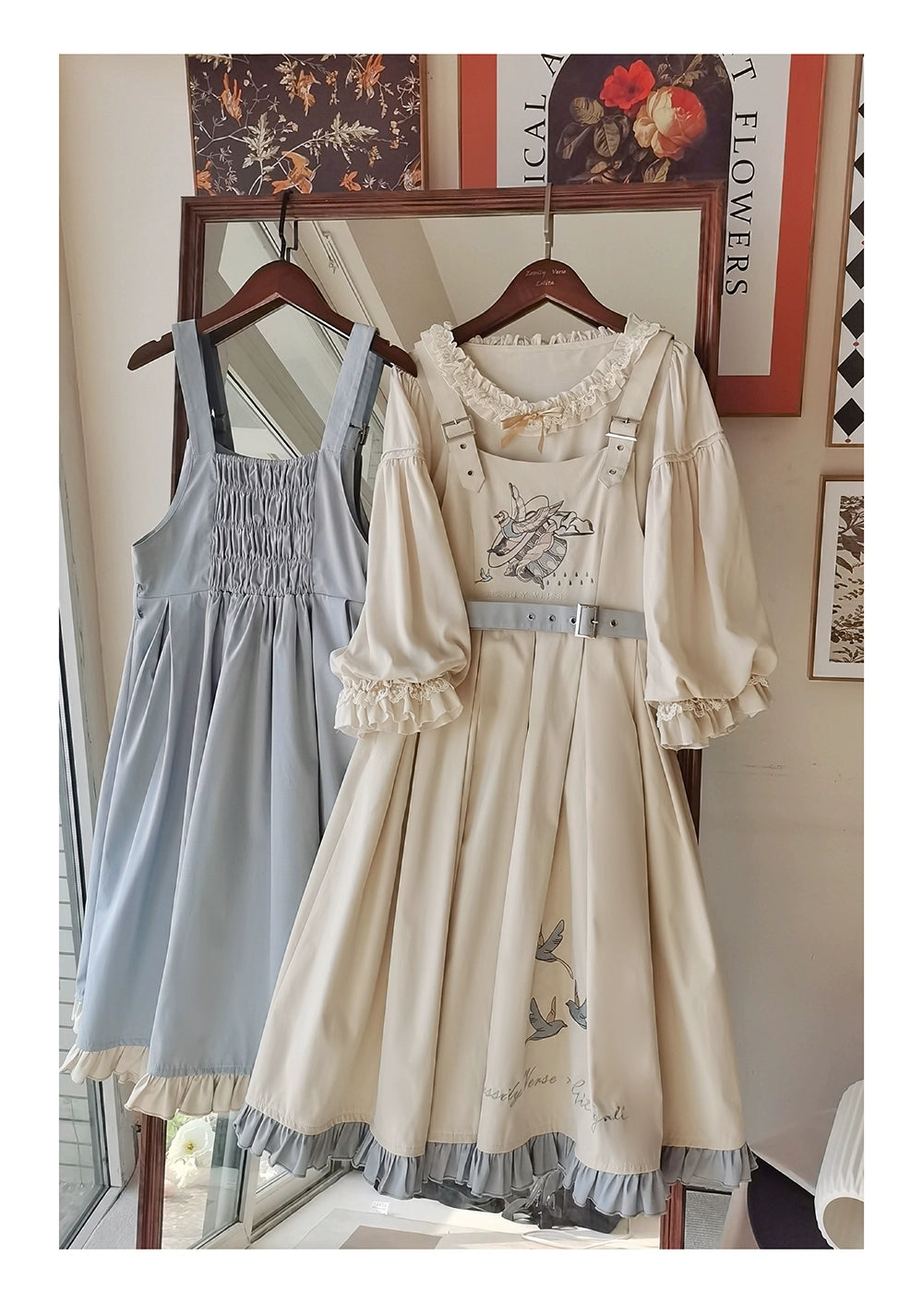 EESSILY - Flying Bird - Plus Size Elegant Lolita JSK Dress With Bird Embroidery 43278:776298