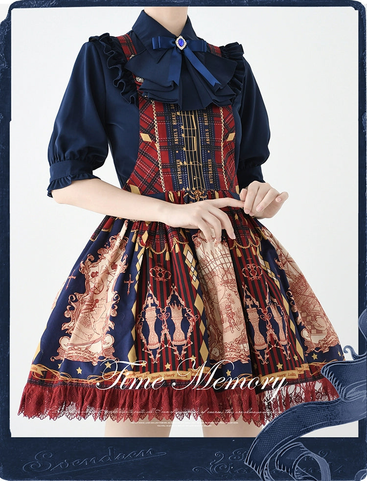 Time Memory~Earl Girl~Chiffon Classic Lolita Shirt with Mid-Length Mutton Sleeves