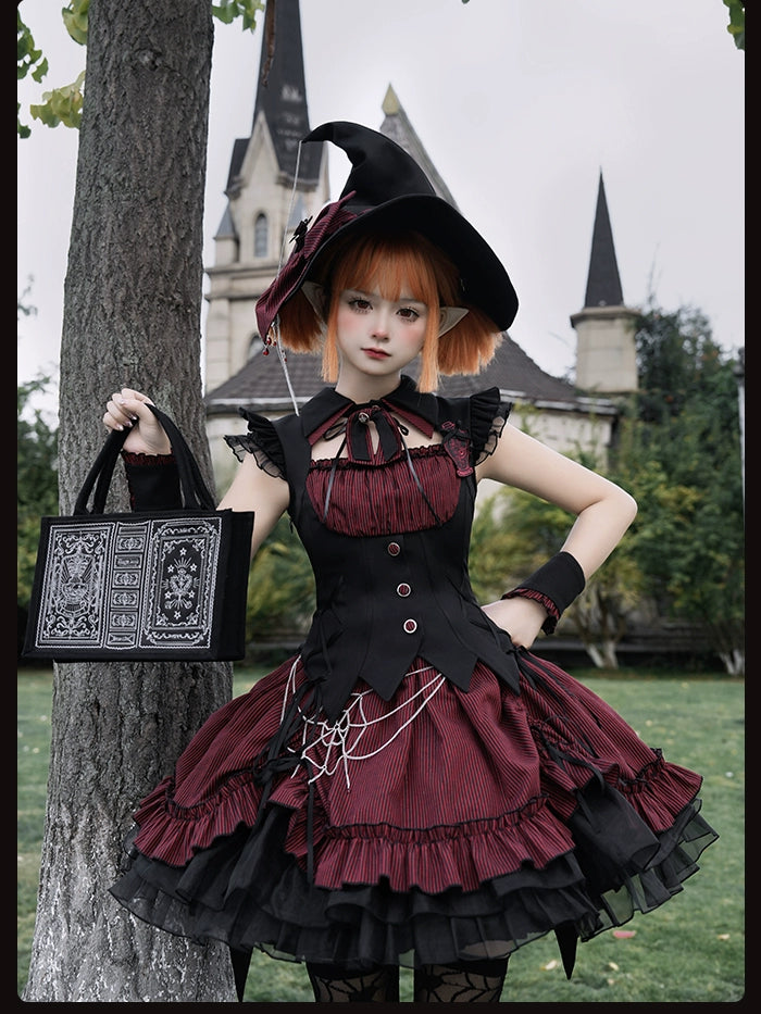 Alice Girl~Lolita Potion~Gothic Lolita JSK Halloween Sleeveless Lolita Dress   