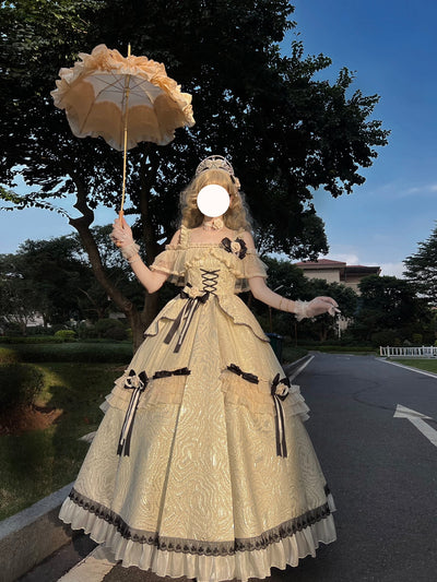 Immersive Original~Wealthy Heiress~Elegant Lolita Dress Princess Birthday Dress black long style S 