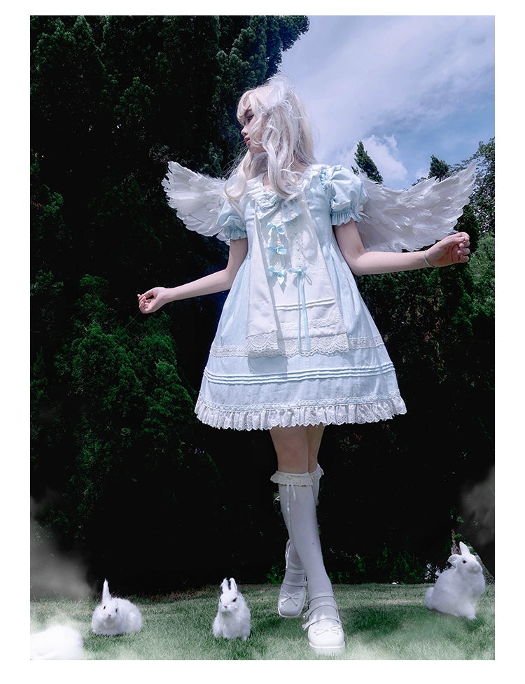 Spireme Cat~Roaming Adventure~Sweet Lolita OP Dress Cute BNT Cuffs   