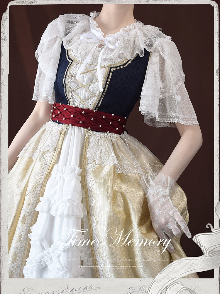 (BFM)Time Memory~Sweetheart Curtain~Sweet Lolita Shawl Short Sleeve Lace Cardigan   