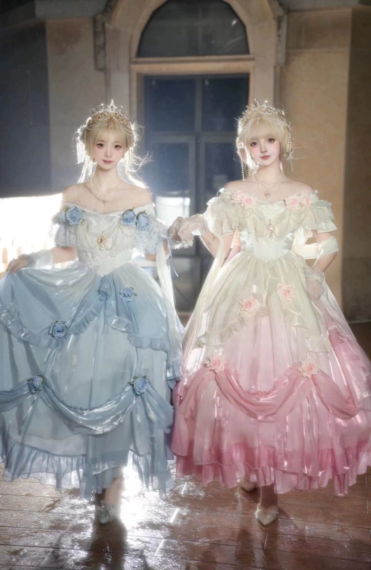 (BFM)Meowguo SenSen~Tana Manor~Retro Lolita OP Dress Rose Gradient gradient pink S 