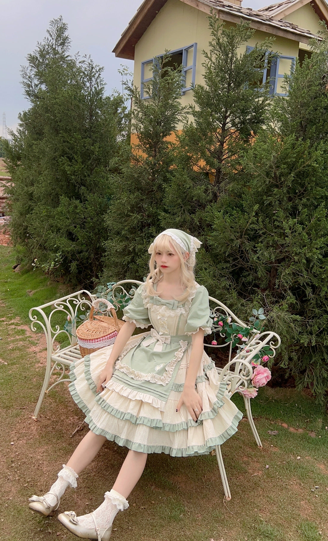 Sugar Girl - Country Lolita OP Dress Short Sleeve Summer Dress