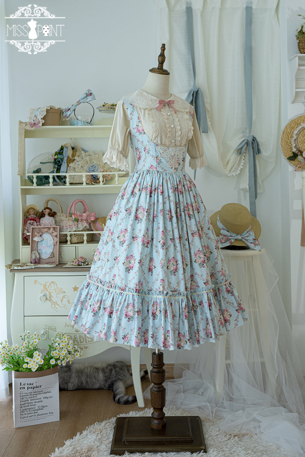 (Buyforme)Miss Point~Happy Summer Elegant Lolita Floral Jumper Skirt   