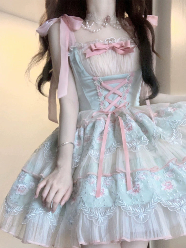 Sakurahime~Sweet Lolita JSK Princess Lolita Dress and Lovely Accessory   