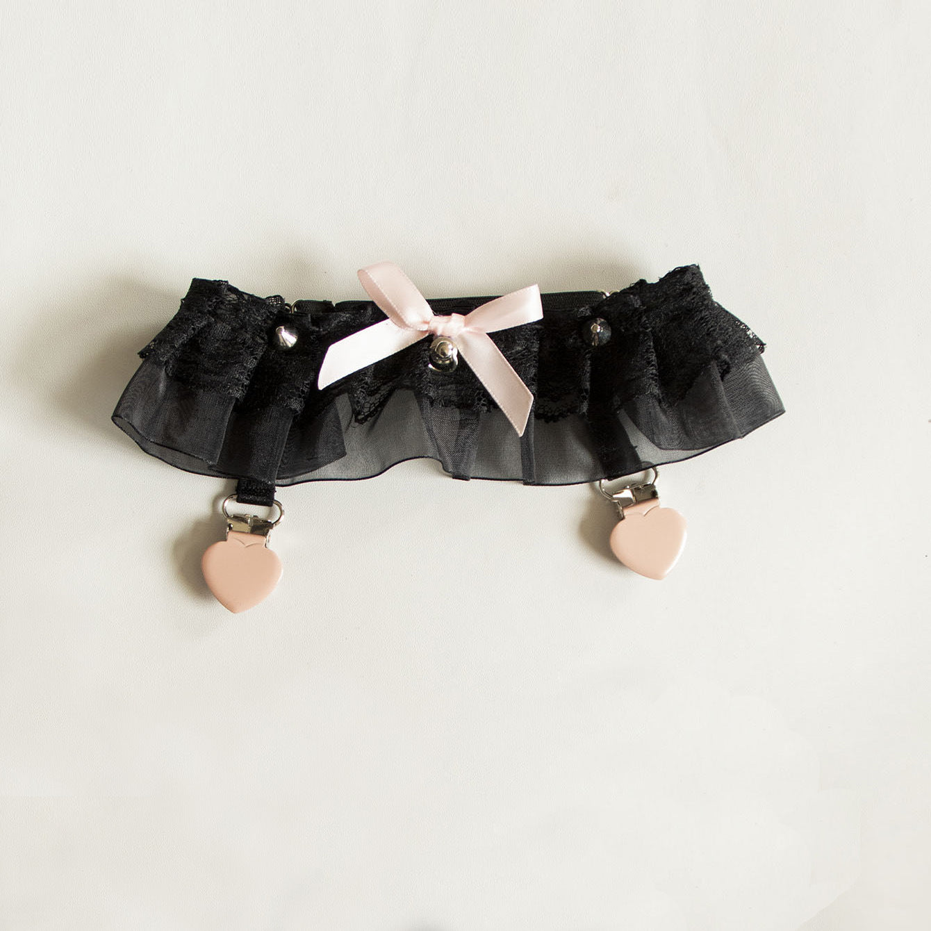 Day Dream - Sweet Lolita Lace Gater Stockings Clips Multicolors black
