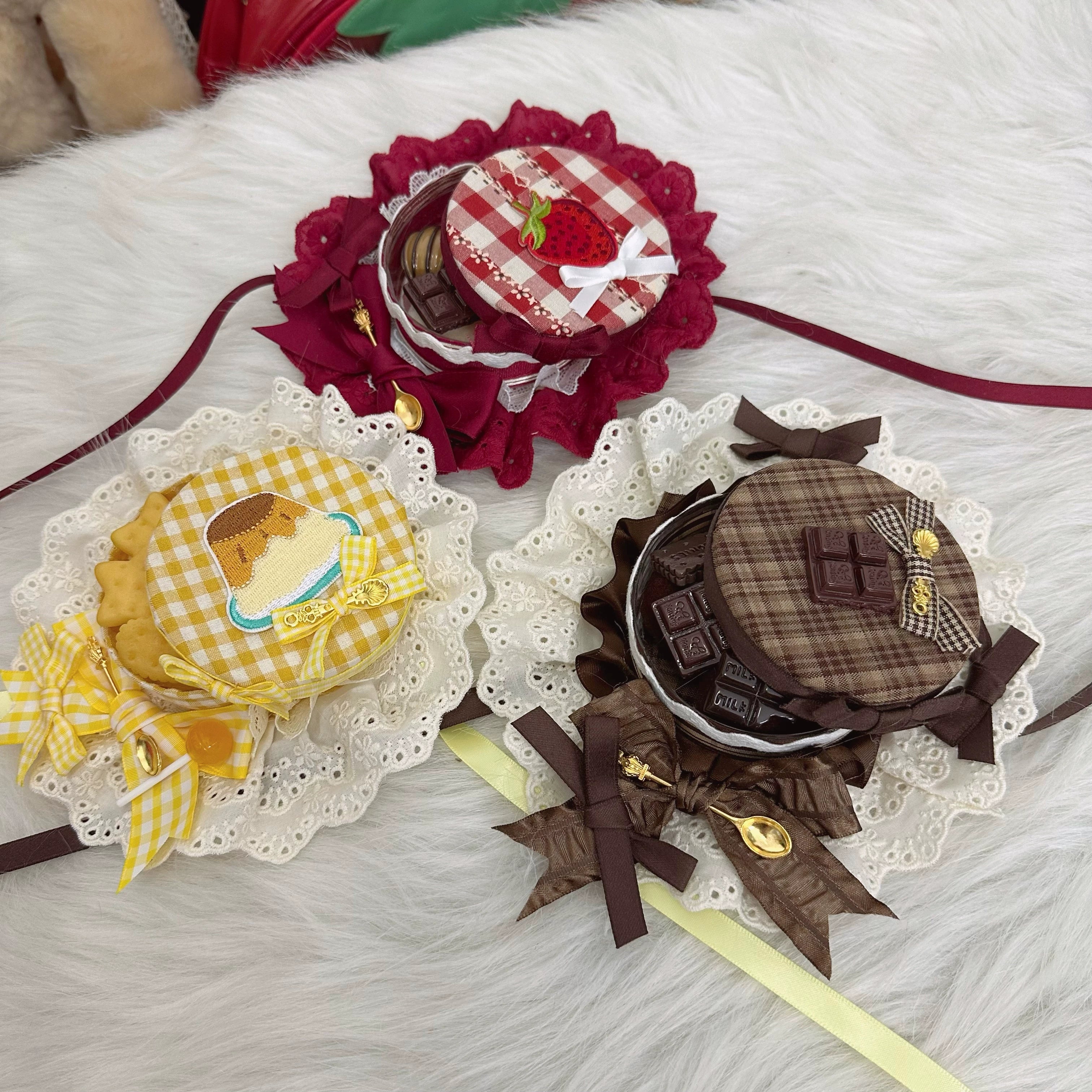 Chestnut Lolita - Sweet Lolita Candy Box Hat Handmade Lolita Top Hat