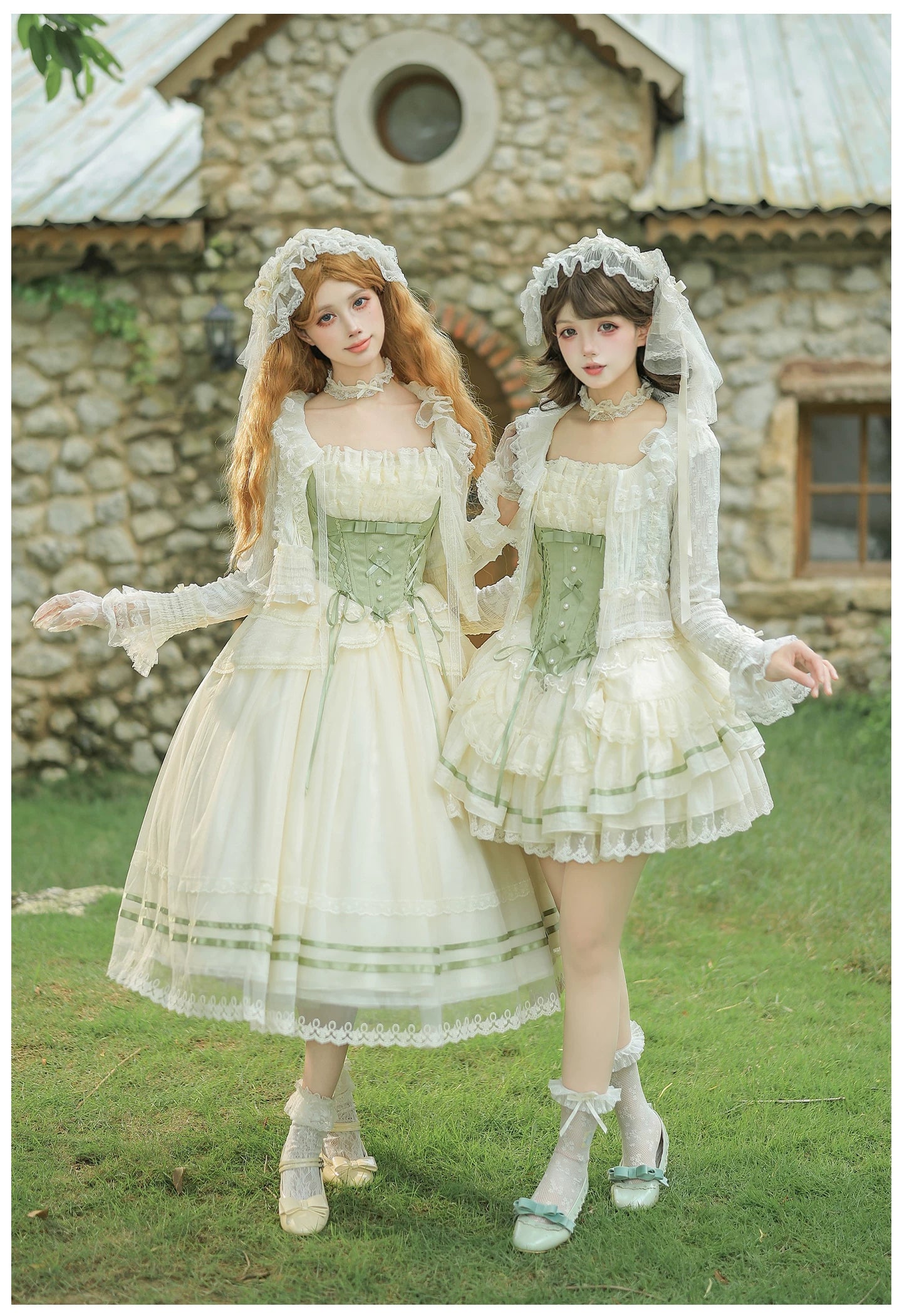 Unfailing - Classic Lolita Bow Jacquard Corset JSK Dress 45632:856660