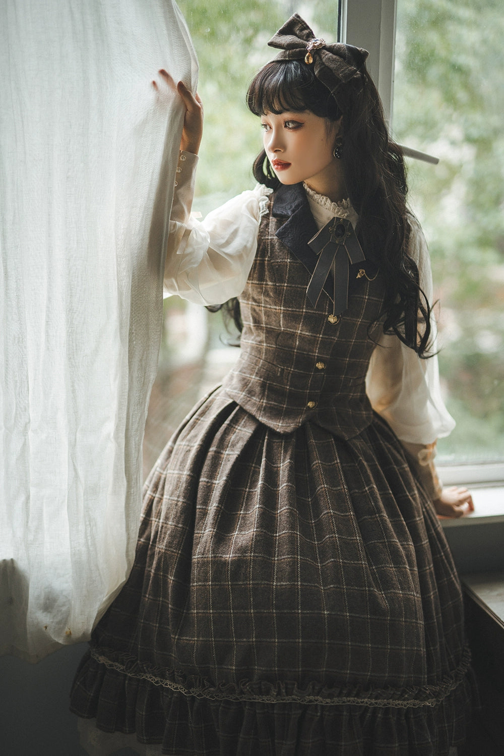 (BFM)Miss Point~Rose~Elegant Lolita Pliad Print Vest Customized 32510:385494