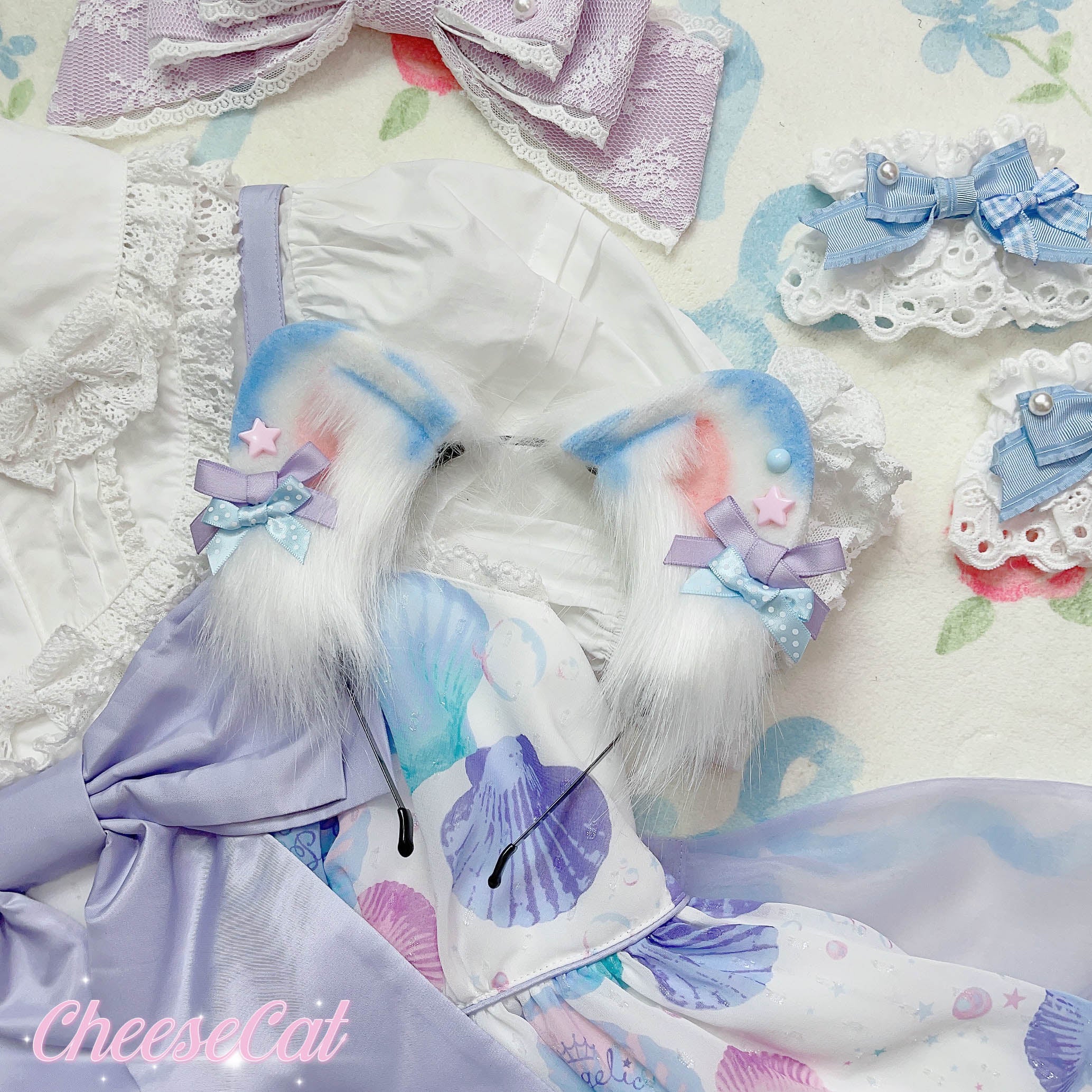 Cheese Cat - Sweet Lolita Dog Ears Shaped KC Multicolor a blue dog ears KC