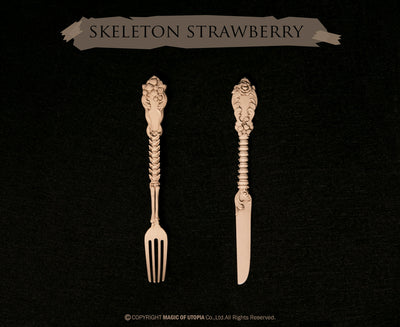(BFM)MOU~Skeleton Strawberry Series Knife Fork Lolita Accessory   