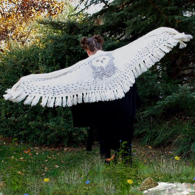 Chotone~Fashion Cape Winter Lolita Shawl Couple Owl Scarf   