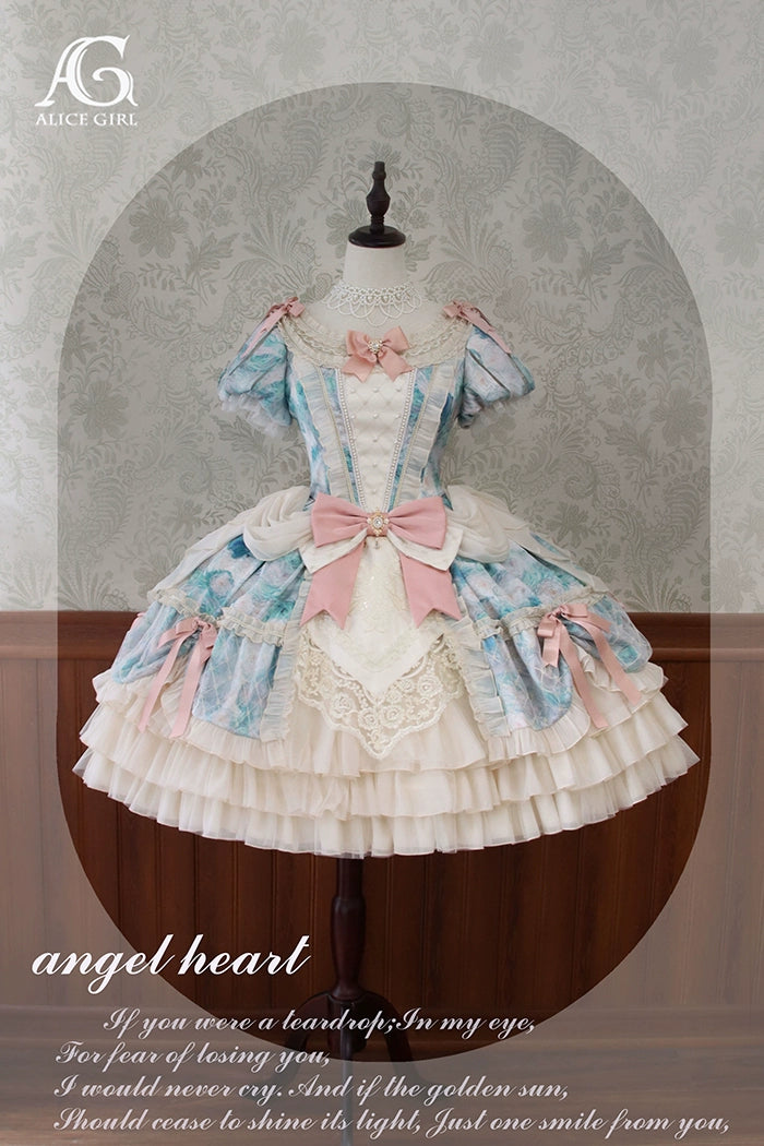 Alice Girl - Angel Heart - Sweet Lolita OP Dress, Tiered Ruffles 43630:781628