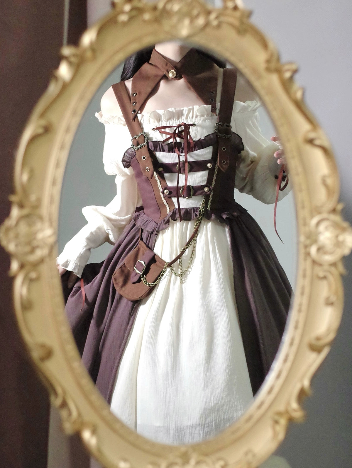 Letters from Unknown Star~Pirate Guide~Vintage Lolita Suit Vest JSK Dress 33466:422902