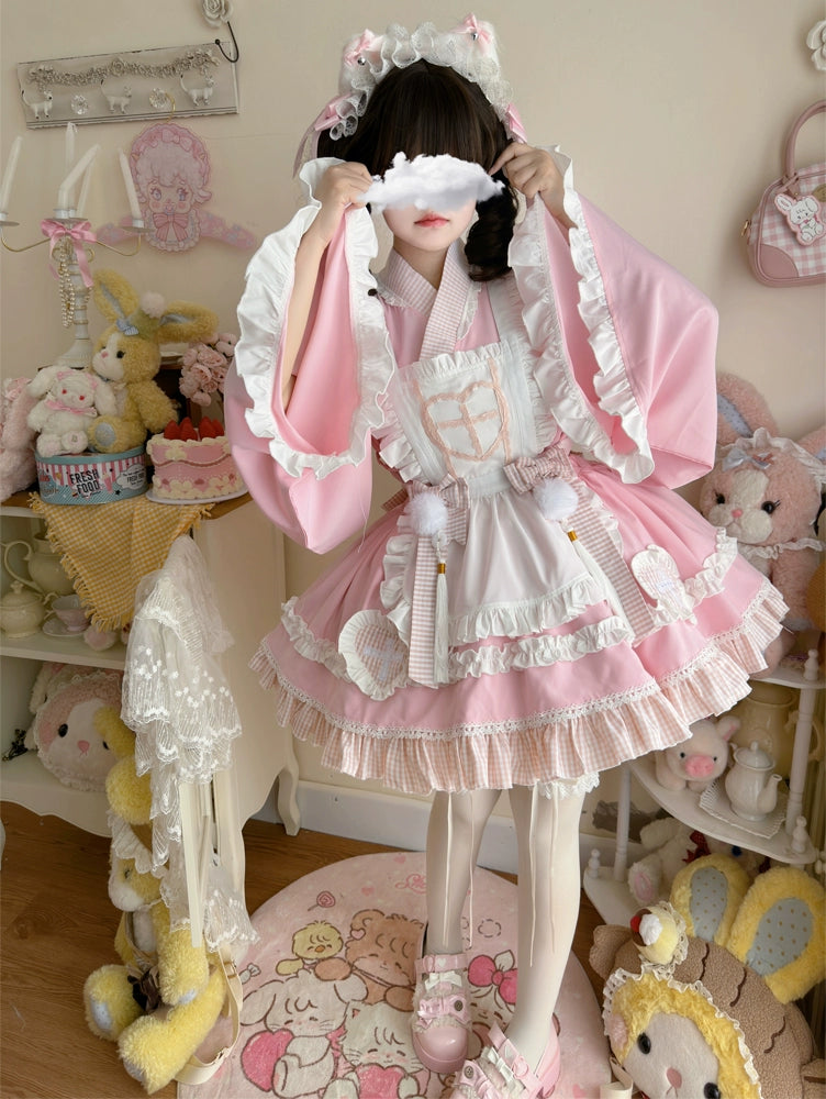 Hanguliang~Sweet Meow Nurse~Maid Lolita Skirt Set Kawaii Lolita Dress   