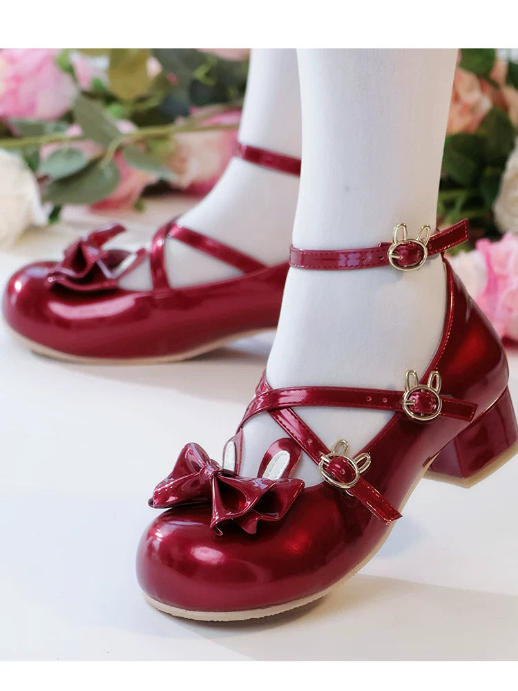 Baby Bunny - Sweet Lolita Chunky Heels Shoes, Bunny Accent