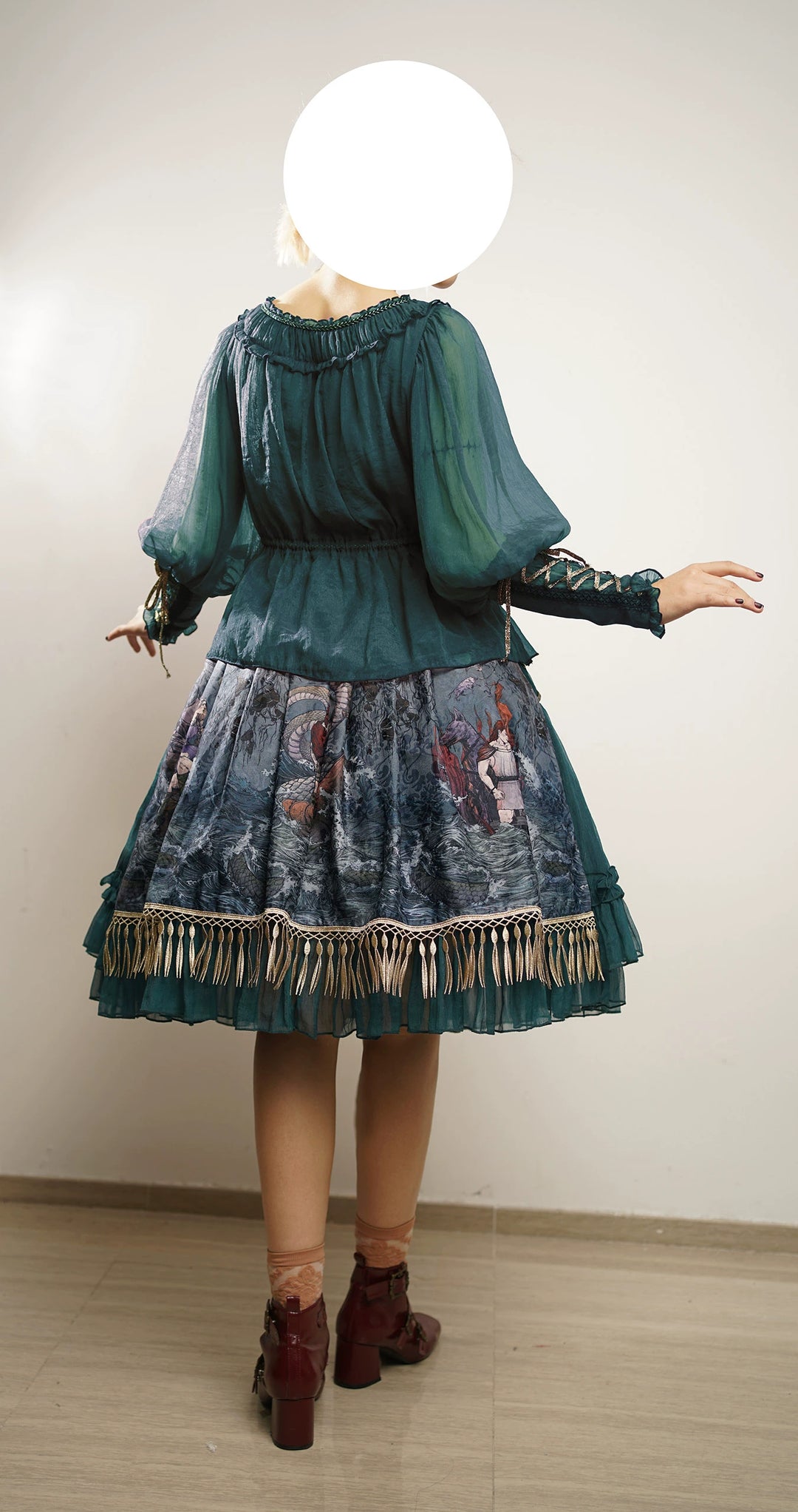 (BFM)FunCcino~Ragnarok~Nordic Style Loki Lolita JSK SK Dress 33160:406548