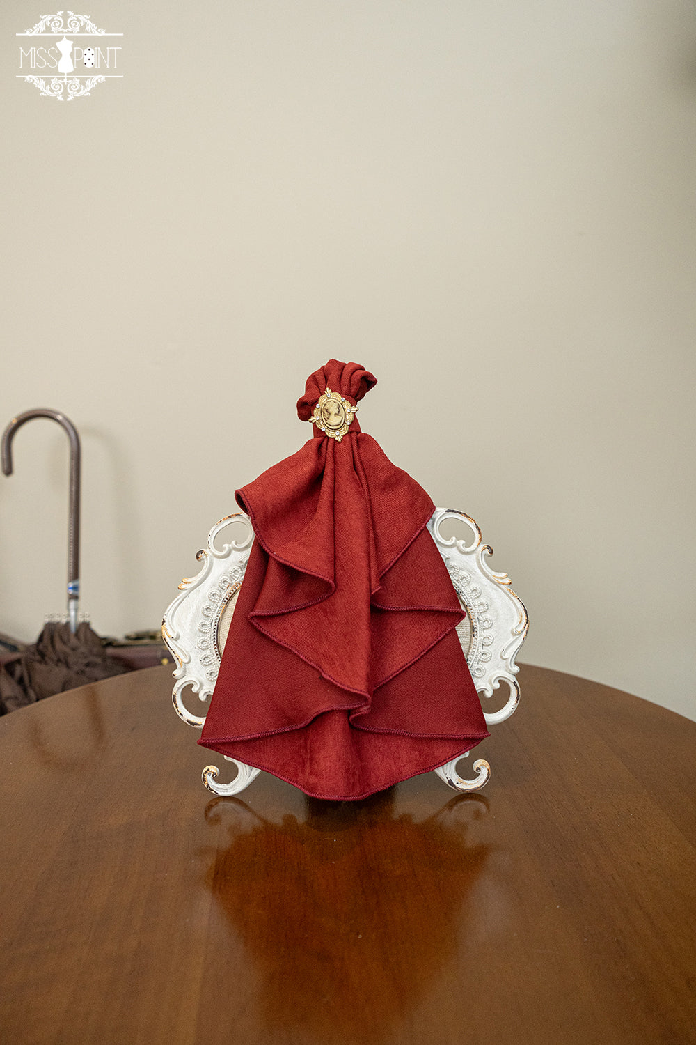 Miss Point - Golden Movement - Lolita Accessory Brooch Bow Tie KC Red Bibs bow tie