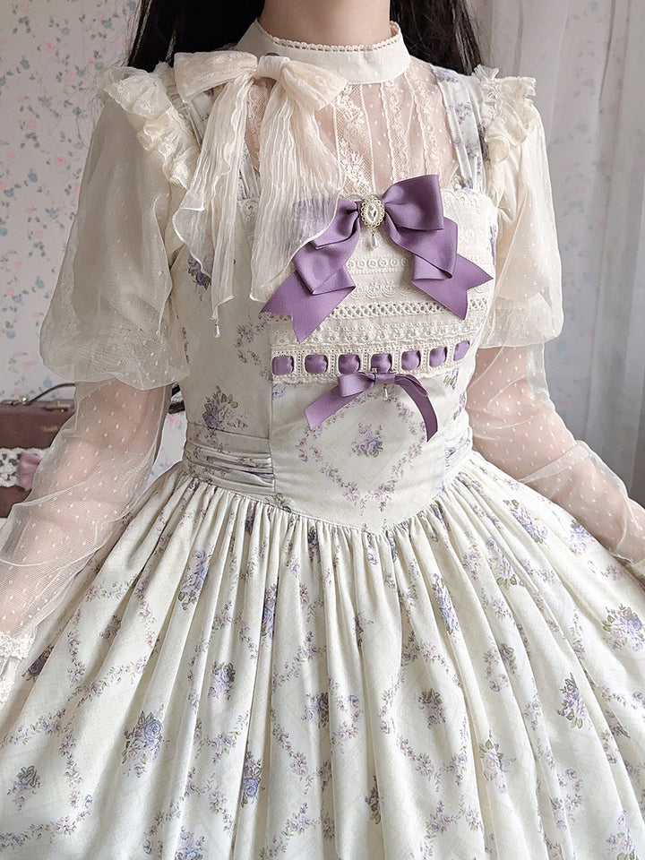 Miss Point~Customized Wood Rose 2.0 Elegant Vintage Jumper Skirt   