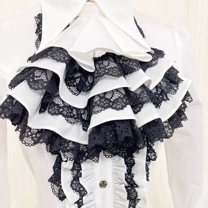 Little Dipper~Tiered Gothic Lolita Jabot Lace Jabot   